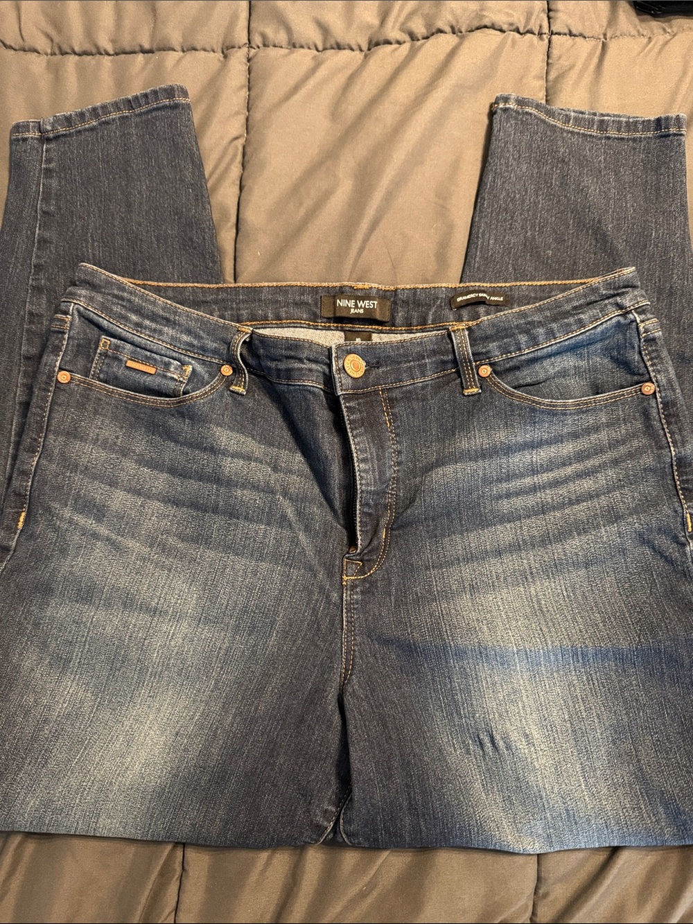 Nine West Women's Medium Blue Skinny Jeans